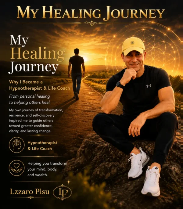 Lazzaro Pisu, hypnotherapist and life coach, recalling his healing journey from cancer
