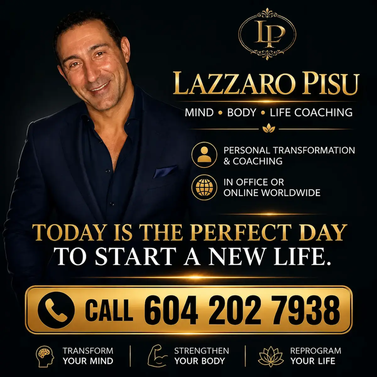 Lazzaro Pisu certified clinical hypnotherapis diploma in hypnotherapy from the hypno world and a certified instructor for the Guild NGH
