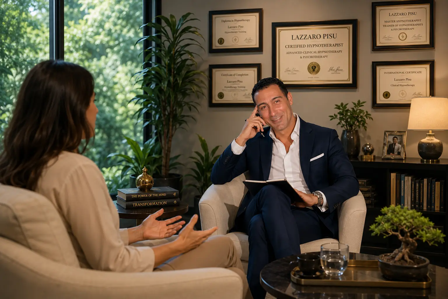 Lazzaro Pisu session for hypnotherapy Vancouver