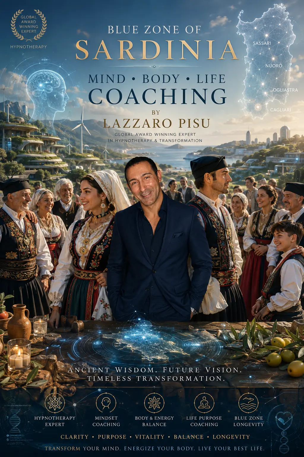 SARDINIA BLUE ZONE LAZZARO PISU - MIND BODY AND LIFE COACHING